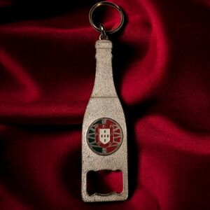Vintage Portugal Flag Bottle Opener Keychain